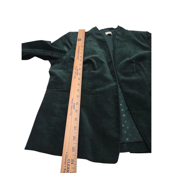 J.Crew Velvet Emerald Green Blazer Womens 14 Holiday Party Business Lined Modern - Picture 7 of 13